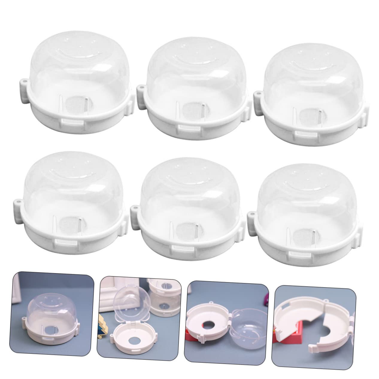 minkissy 6Pcs Baby Proof Gas Stove Knob Covers Kitchen Safety Guards for Boys and Girls Heat Resistant Protective Covers Non-Slip for Gas Stove Knobs Childproof Kitchen Accessories