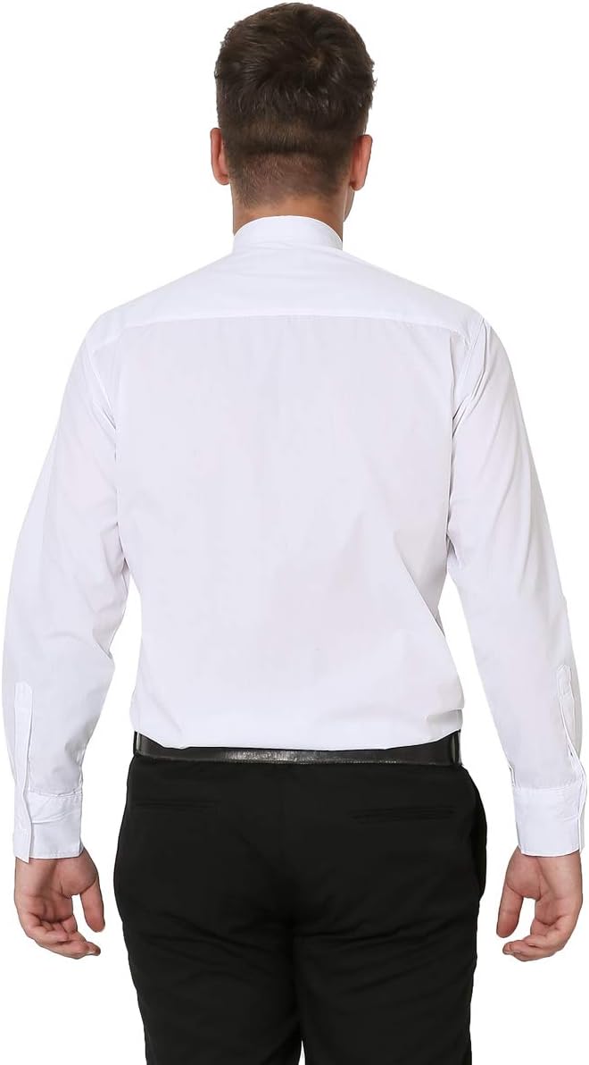 IvyRobes Mens Tab-Collar Long Sleeves Clergy Shirt White (Necksize 15") - Image 2