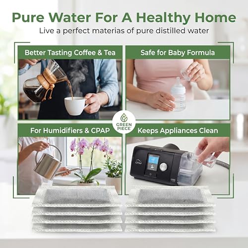 Image of Green Piece Activated Charcoal Water Filter Replacements (Made in USA) - Great for Megahome and Other Countertop Water Distillers - Pack of 36 - Deluxe Version