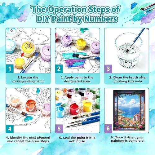 Cuadros para pintar por numeros adultos kit de relax y decoracion salon 4
