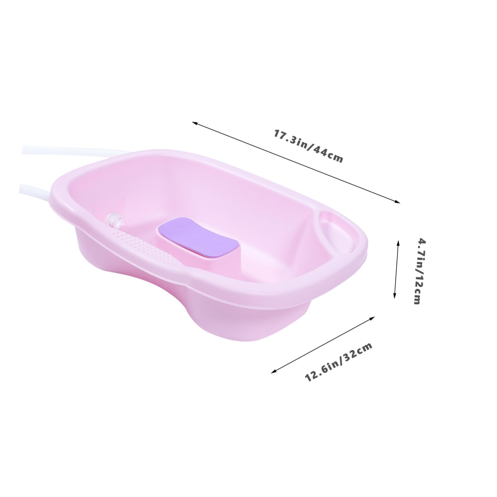 GOOHOCHY Flat Lay Shampoo Basin Elderly Hair Washing Basin Hair Washing Tray for Elderly Shampooer Wash Bin Conditioner Kid Sink Portable Shampoo Bowl for Elderly Barber Salon Pp