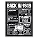 11x14 1919 Birthday Gift // Back in 1919 Black and White Poster // 100th Birthday Gift // 100th Party Decoration // 100th Birthday Sign // Born in 1919 Print