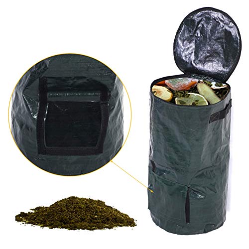 Originaltree Collapsible Compost Fertilizer Bin Composting Fruit Kitchen Yard Waste Bag 35cm x 60cm