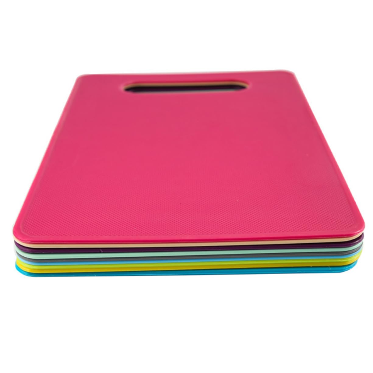 Tagliere Quadrato Mini 6 Pezzi in Pp con Maniglia Antiscivolo | Taglieri Flessibili, Foro per Appendere e Supporto Incluso, Adatti per Bar e Bbq Colore Casuale