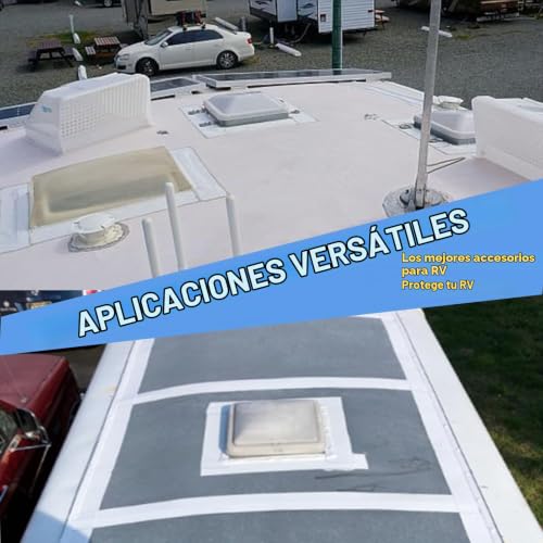 Miniatura 3 de Tiruiya Cinta Selladora Caravana, Cinta Impermeable Autoadhesiva, Butilo En Cinta Blanca Reparación Para Caravana, Tuberias, Canalón, Tubería 10cm X 10m X 1roll