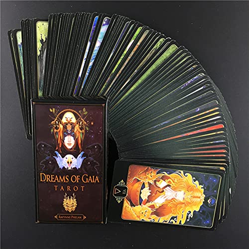wuxafe 81 Seiten, Träume Von Gaia Tarot, Für Anfänger/Erfahrene Leser, Familienbrettspiel Geheimnisvolle Mit Bunten Box… – Bild 6