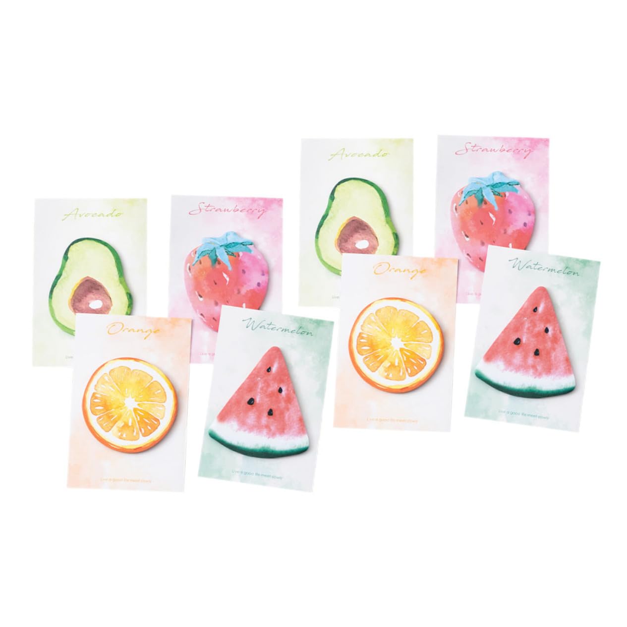 OSALADI 5 Pezzi 8 Note adesive a forma di frutta pastiglie divertente colorato adesivi per libri blocchi note autoadesivi Adesivi della nota scolastica Pad di memo compatti Carta