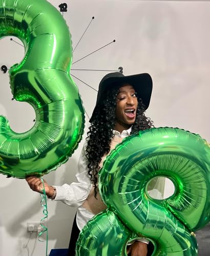 Image of Dark Green Number 8 Balloon 40 Inch, 8th Birthday Party Decorations, Giant 8 Foil Balloon for Party Supplies