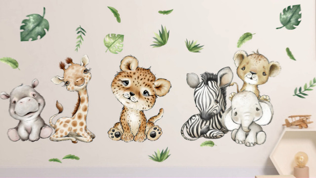 Yovkky Safari Animal Wall Decals
