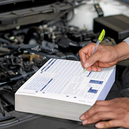 party greeting Garage Repair Order Forms Auto Repair Invoices Book 8.5x11 in Garage Repair Order Book Invoices 3-Part 250 Sets Receipt Books for Automotive Business Supplies White and Yellow and Pink by party greeting - Image 5