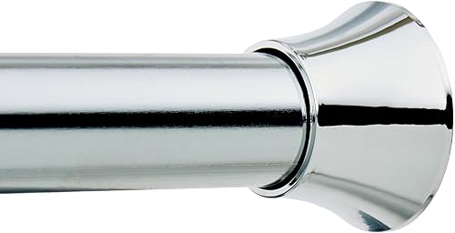 Tienda Basics Barra de cortina de tensión, ajustable de 54-90 pulgadas de ancho, cromado, acabado clásico