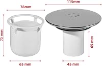 KOOBON 115mm Polírozott Zuhanylefolyó Fedél Viega Tempople Rendszerhez - Króm Kivitel, Szagzáró Funkcióval és Hajfogóval, PVC Anyagból 2