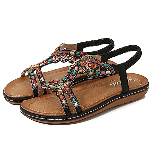 Chaussures décontractées bout ouvert anti-frottement sangle souple