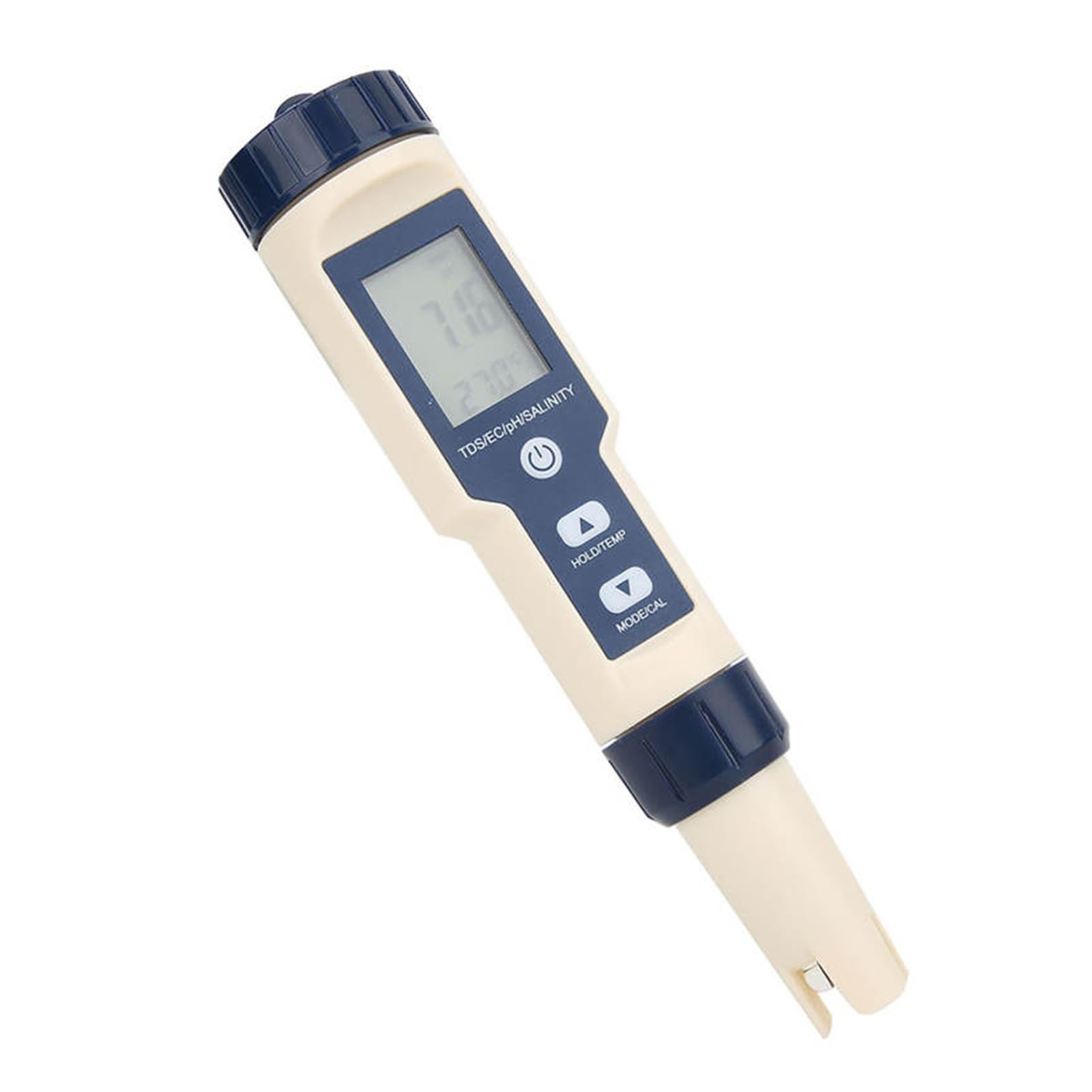 Misuratore di qualità acqua multifunzionale 5 in 1 digitale portatile PH/Salinità/Temp/TDS/EC Tester salinità,Tester preciso(No Backlight)