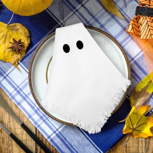Servilletas de Tela Halloween Fantasma Blanco 18x18 Pz4 miniatura 5
