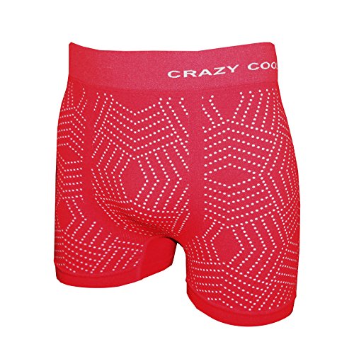 Crazy Cool Stretches Seamless Mens Boxer Briefs Underwear 6-Pack Set (Medium - Large, GEO Dots-6Pack) - Thumbnail 6
