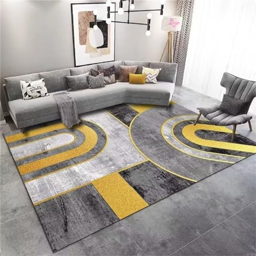 Tapis de chambre ado garçon moderne antidérapant gris - 2