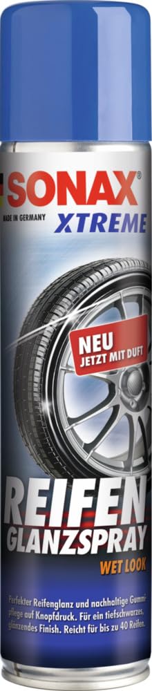 SONAX XTREME ReifenGlanzSpray Wet Look (400 ml) für langanhaltenden satten Tiefenglanz und gleichzeitiger Pflege | Art-Nr. 02353000