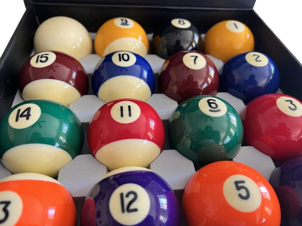 Champion Deluxe 2-1/4" Billiard Pool Ball Set Complete 16 Ball Set (Several Style Available)