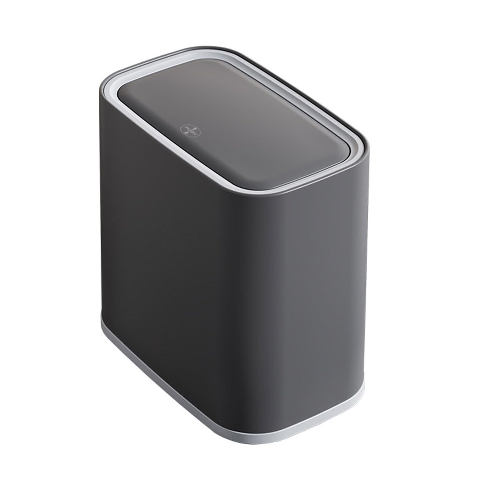 Cazstyk Dark Gray Large Capacity Vacuum Adsorption Trash Can With Lid Odors Control For Kitchen Bathroom Home Sealed Lid Waste Basket