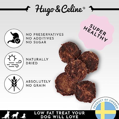 Hugo & Celine Boar Bites Dog Treats, 100% Pure Swedish Wild Boar, Unique Single Protein, Natural, Healthy, Grain Free - Image 4