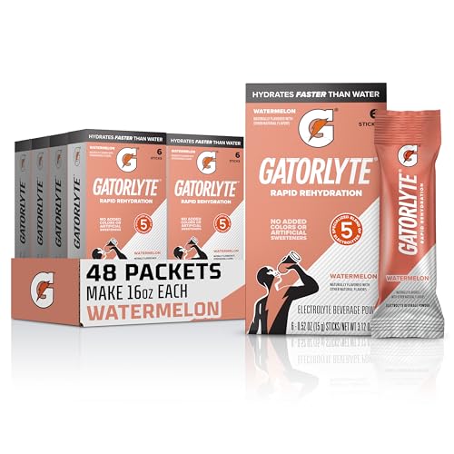 Gatorlyte Powder Watermelon Makes 20 Fl Oz (Pack of 48)