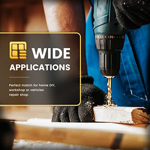 Boen Cobalt Drill Bit Set - 13Pcs M35 High Speed Steel Twist Jobber Length Drill Bits 1/16" - 1/4", Drill Bit For Hardened Metal, Stainless Steel, Cast Iron, Plastic And Wood, Indexed Storage Case #TOP7