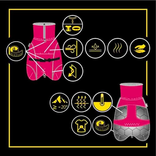 Croci Hiking Hundemantel, wasserdichter Hundemantel, Makalu, temperaturregulierendes Futter, Rosa (Fuchsia), 55 cm