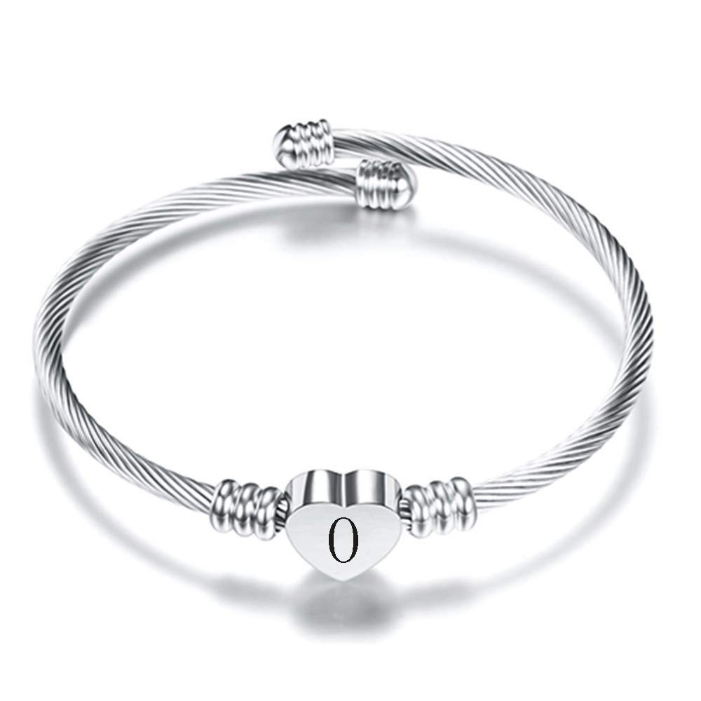 VQYSKO Gold Bracelets for Girls-A to Z Stainless Steel Heart Initial Girl Jewellery, Birthday Gifts for Girls
