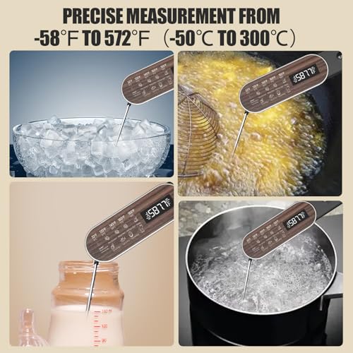 Image of Wirelss Meat Thermometer with 1 Phobe, TEMMIO Grill Food Thermometer | Ultra-fast 0.5s Instant Read, Digital Backlit Screen, NIST ±0.5F Accuracy, IP67 Waterproof, BBQ Smoker Grill Oven