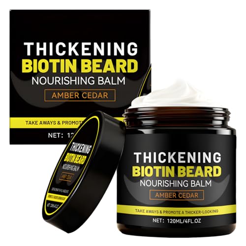 Bálsamo Barba Hombre 120 ml, Hidratante Y Humectante Cera Barba Hombre, Bálsamo No Graso, Beard Balm Suaviza, Alisa Y Fortalece, Cuidado Y Peinado (Cedro)