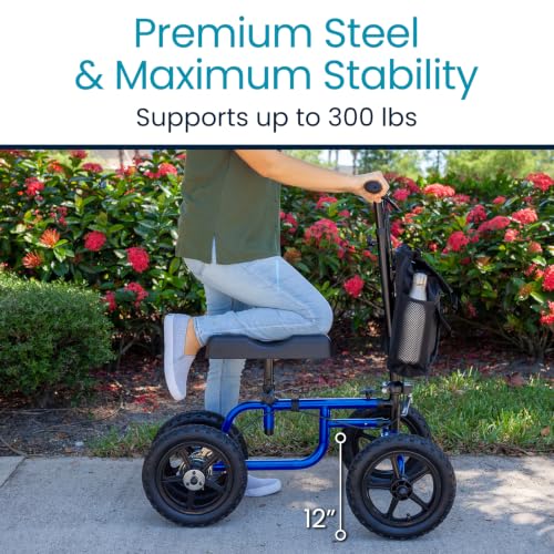 Image of Vive Mobility All Terrain Knee Scooter Walker for Foot Injuries - Adult