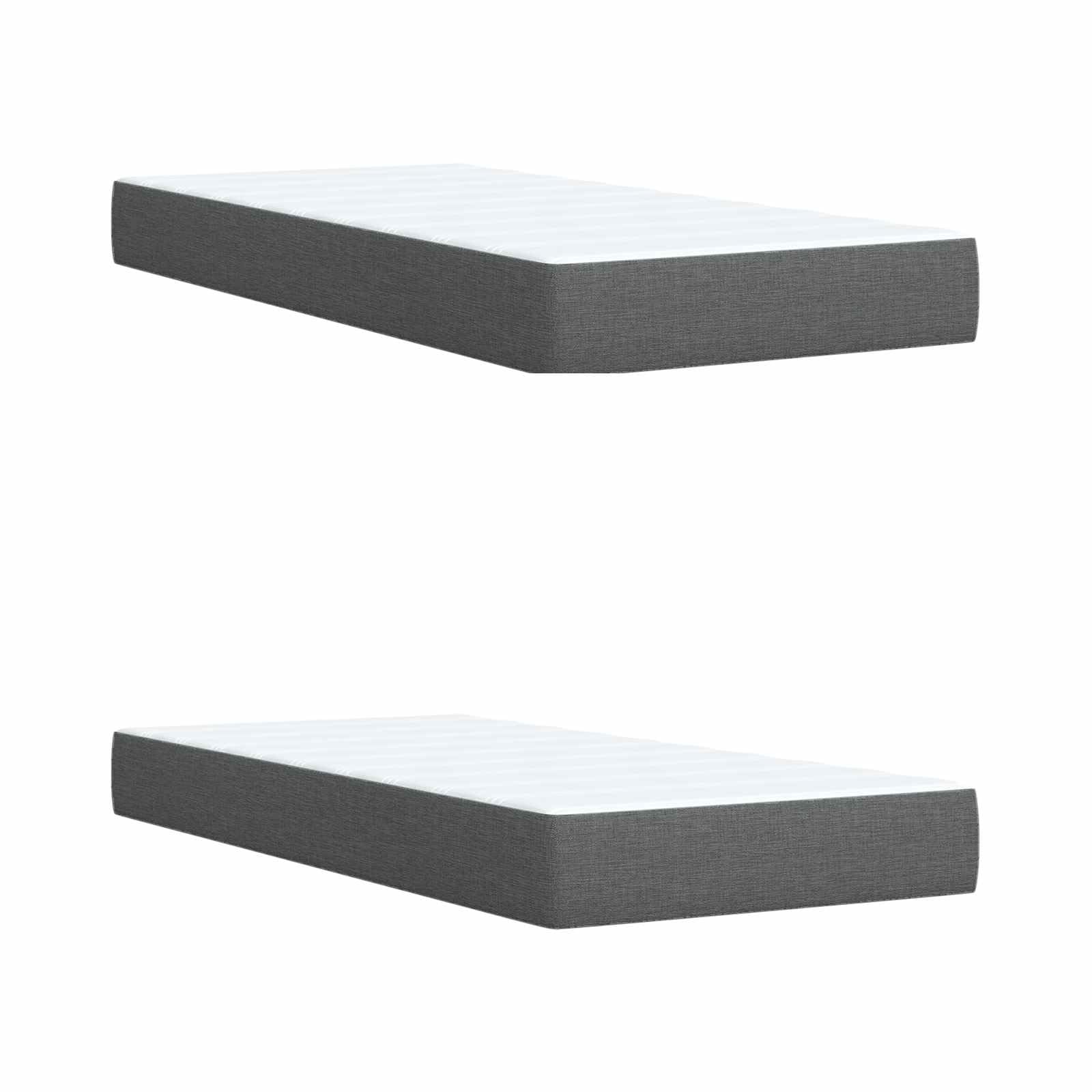 Lit Boxspring 200x200 cm avec Matelas à Ressorts et Surmatelas