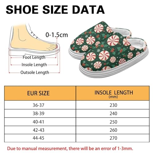 Womens Mens Thick Sole Flannel Lined Slippers Fall Winter Soft Cozy Non-Slip Casual Warm House Shoes3