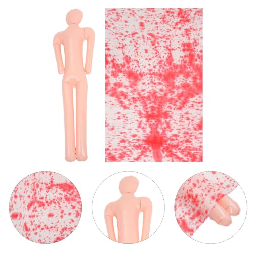 Cadáver humano inflable decorativo de Halloween con cuerda de yute y PVC Zerodeko 8