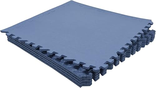 Vista 76 de HTTMT - Alfombra blanca 4 x (16 pies cuadrados) para gimnasio, 24 x 24 pulgadas, espuma EVA, ejercicio entrelazado, rompecabezas de fitness, tapete