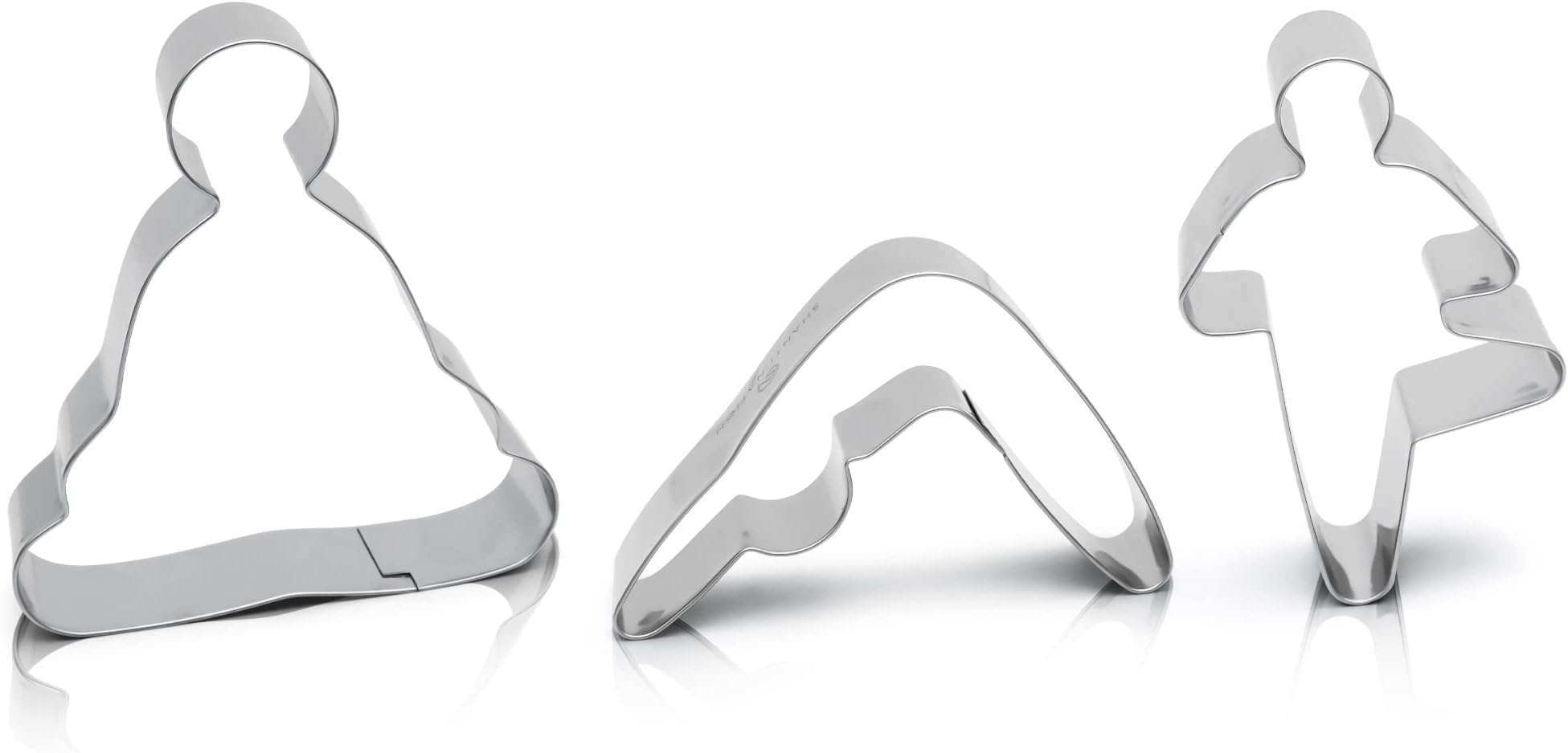 SHANTI NATION - Shanti Bakery - Three Cookie Cutters with Yoga Poses - Presentation Box - a Perfect Gift