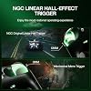 NYXI Wizard 2 Wireless Switch Controller, TMR Hall Joystick Wireless Controller, NFC, Adjustable Triggers, Programmable Buttons, 6-Axis Gyro, HD Rumble for Switch/NGC/PC (Black)