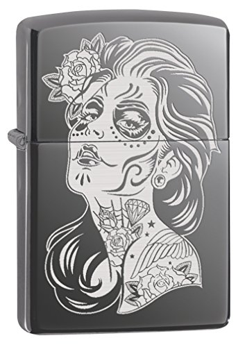 Encendedor Zippo Black Ice Day of The Dead Girl miniatura 1