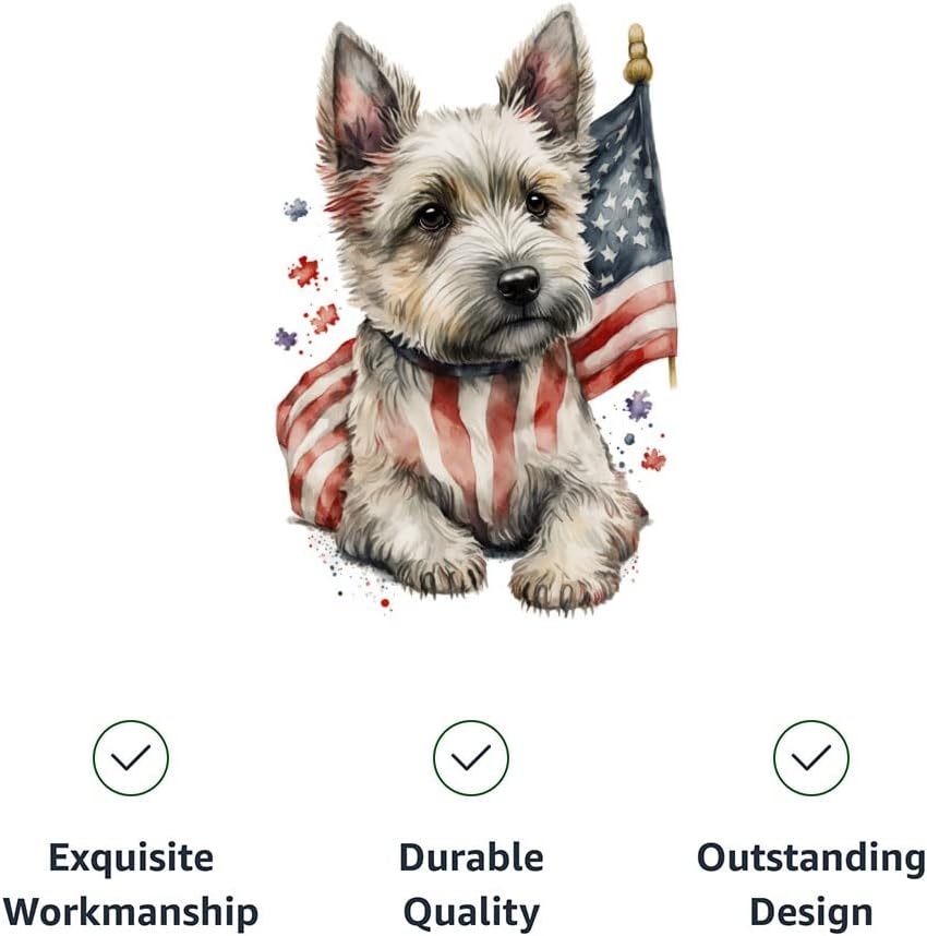 USA Flag Print Dog Shirt with Hoodie - Creative Dog Hoodie - Cool Design Dog Clothing - Gray White, M