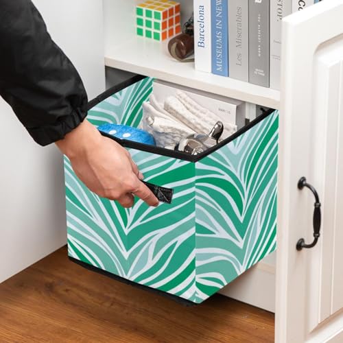 Boîte de rangement pliable léopard avec poignées solides