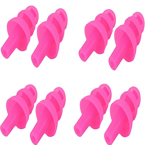 Tapones de silicona para los oídos de nadadores4 pares de tapones para los oídos para nadar o dormir.Suaves y flexibles.