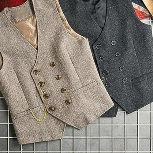 Men's Double-Breasted Suit Waistcoat – Slim Fit Vest For Wedding, Groomsmen & Formal Banquet2