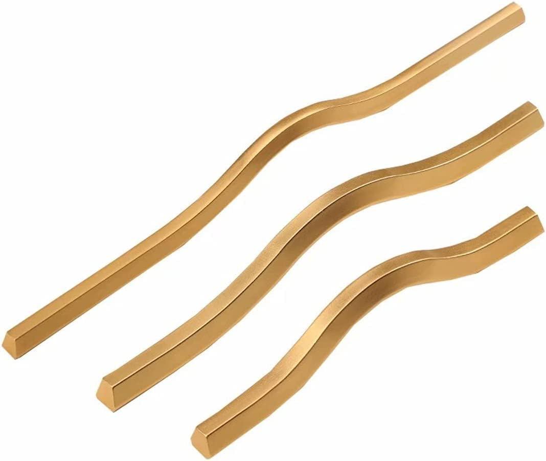 Vintage Ceramic Drawer Knobs,Cabinet Wardrobe Bow Pull Handles,2 Pack Kitchen Pulls for Kitchen Cabinet Hardware Black Pulls Arched for Cabinets(Gold,Hole Distance 128 mm)