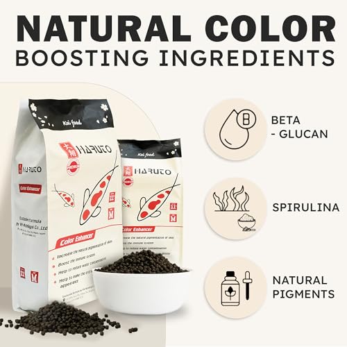 HARUTO Koi Food Color Enhancer 11lb – Floating Pellets with Spirulina & Astaxanthin, Appearance-Focused Formula, Daily Feeding for Koi Fish Ponds - Image 5