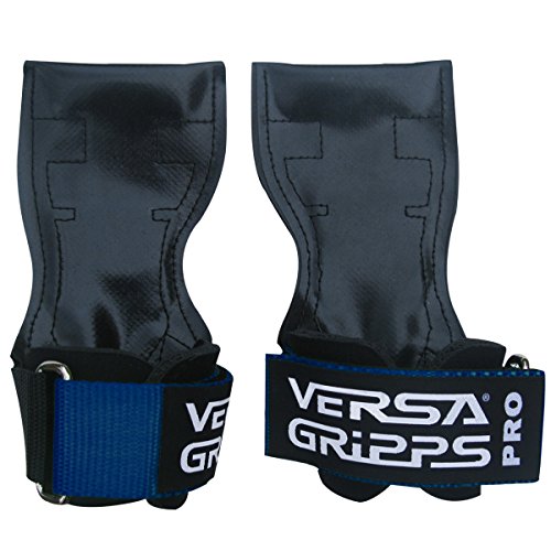 Image of Versa Gripps PRO Wrist Straps for Weightlifting, Small, Blue Pacific /Black