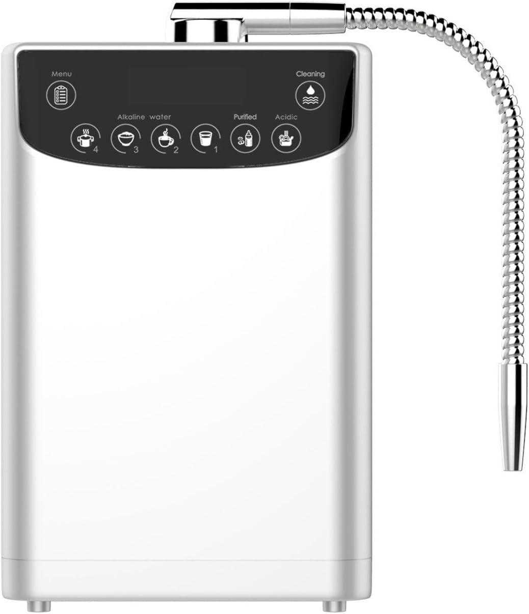 Water Purifier Machine Water Ionizer PH 4.5~10 Home Alkaline/Acidic Water Filtration Ionizer with Intelligent Voice Active Carbon Water Filter
