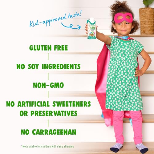 Image of Orgain Organic Kids Nutritional Dairy Protein Shakes, Fruity Cereal, Healthy Kids Snacks, 8g Grass-Fed Protein, 3g Fiber, 22 Vitamins & Minerals, No Soy Ingredients, Non-GMO, 8.25 Fl Oz, Pack of 12