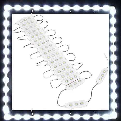 Storefront LED Window Light, 40 feet Pure White Brightest 5630 Modules for Decorative Business Attraction with UL 12v AC Power Adapter Package