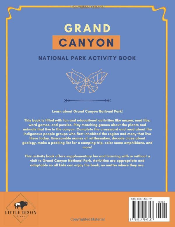 Grand Canyon National Park Activity Book: Puzzles, Mazes, Games, and More About Grand Canyon National Park (National Parks Activity Series) - Image 2